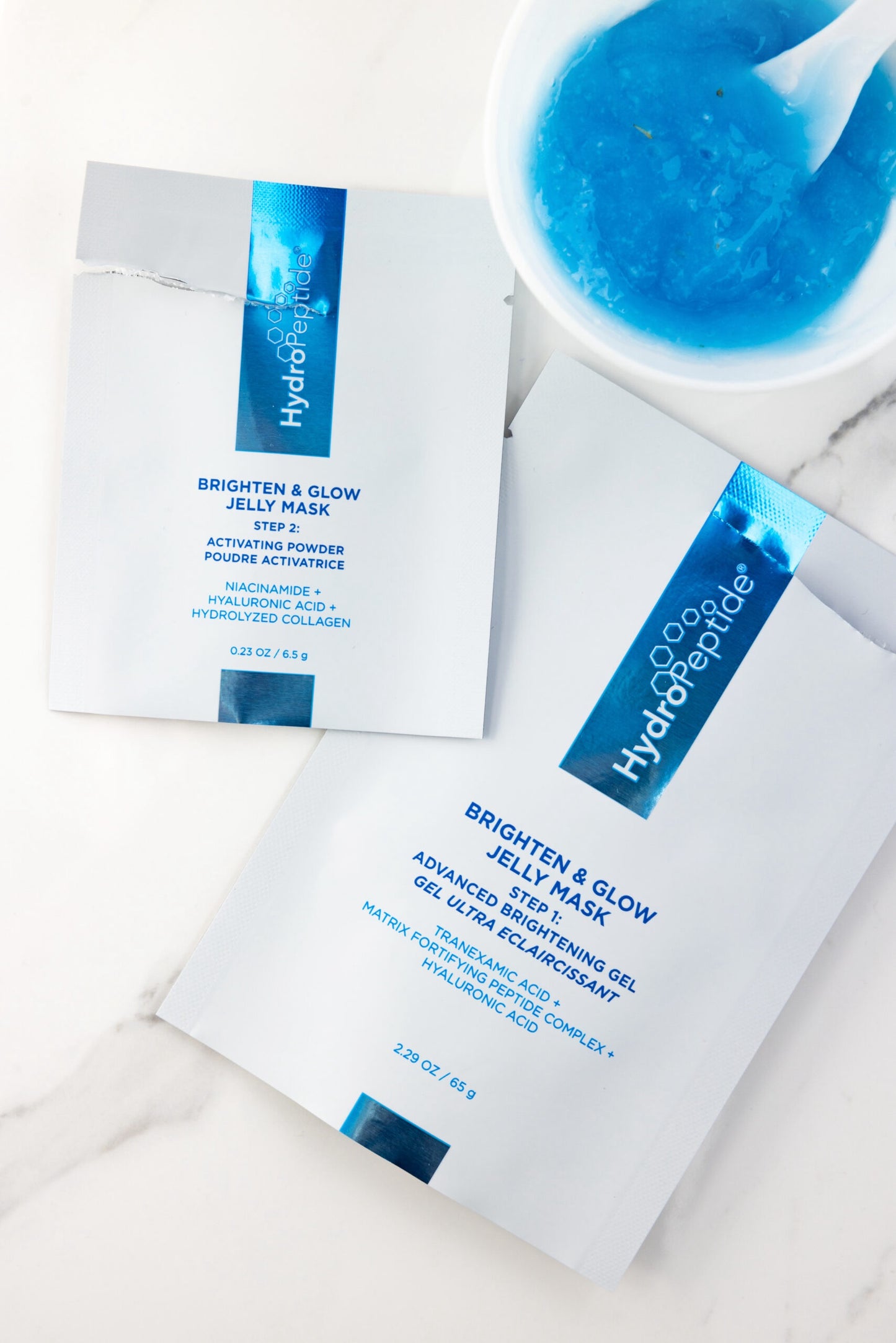 Brighten+Glow Jelly Mask – Освітлююча гелева маска-плівка Hydropeptide