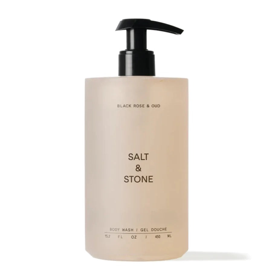 Антиоксидантний гель для душу з ароматом чорної троянди та уда SALT & STONE, 450 ml