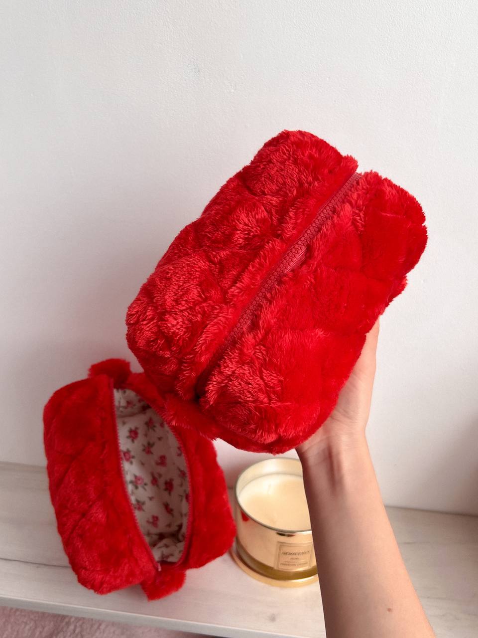 Косметичка Червона тедді(18*12 см) Skinspo