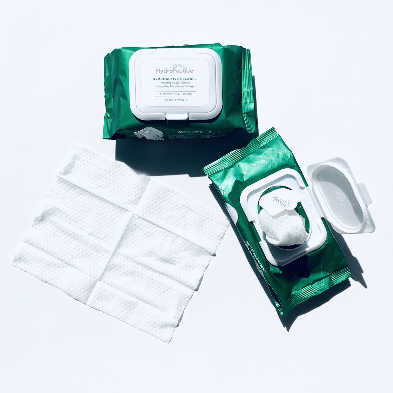 HydroActive Cleanse Micellar Facial Cloths – Міцелярні серветки для обличчя HydroPeptide  30  шт