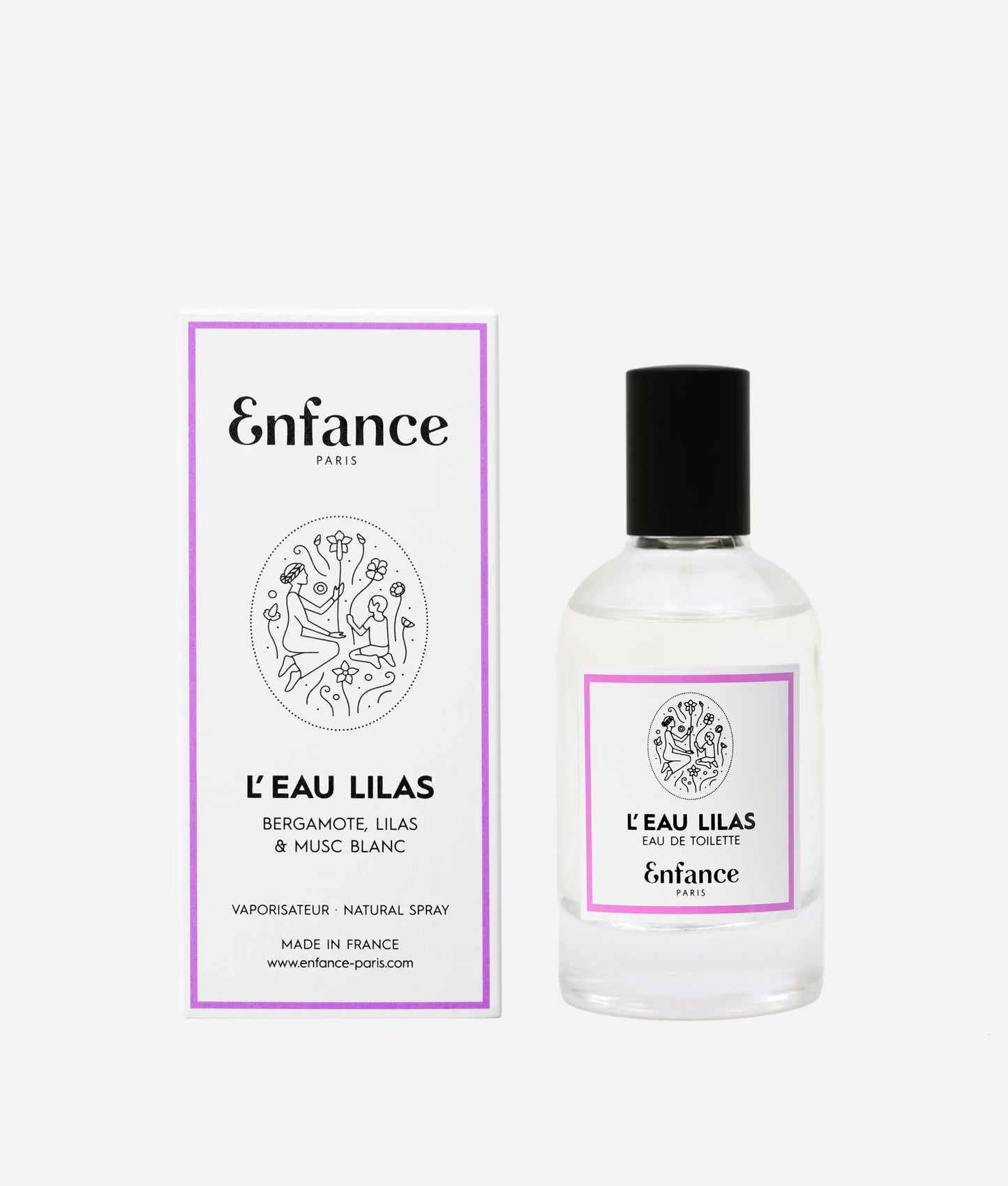 Туалетна вода з ароматом бергамоту, бузку, білого мускусу Eau de Toilette Bergamote, Lilas, Musc Blanc Enfance 50 ml