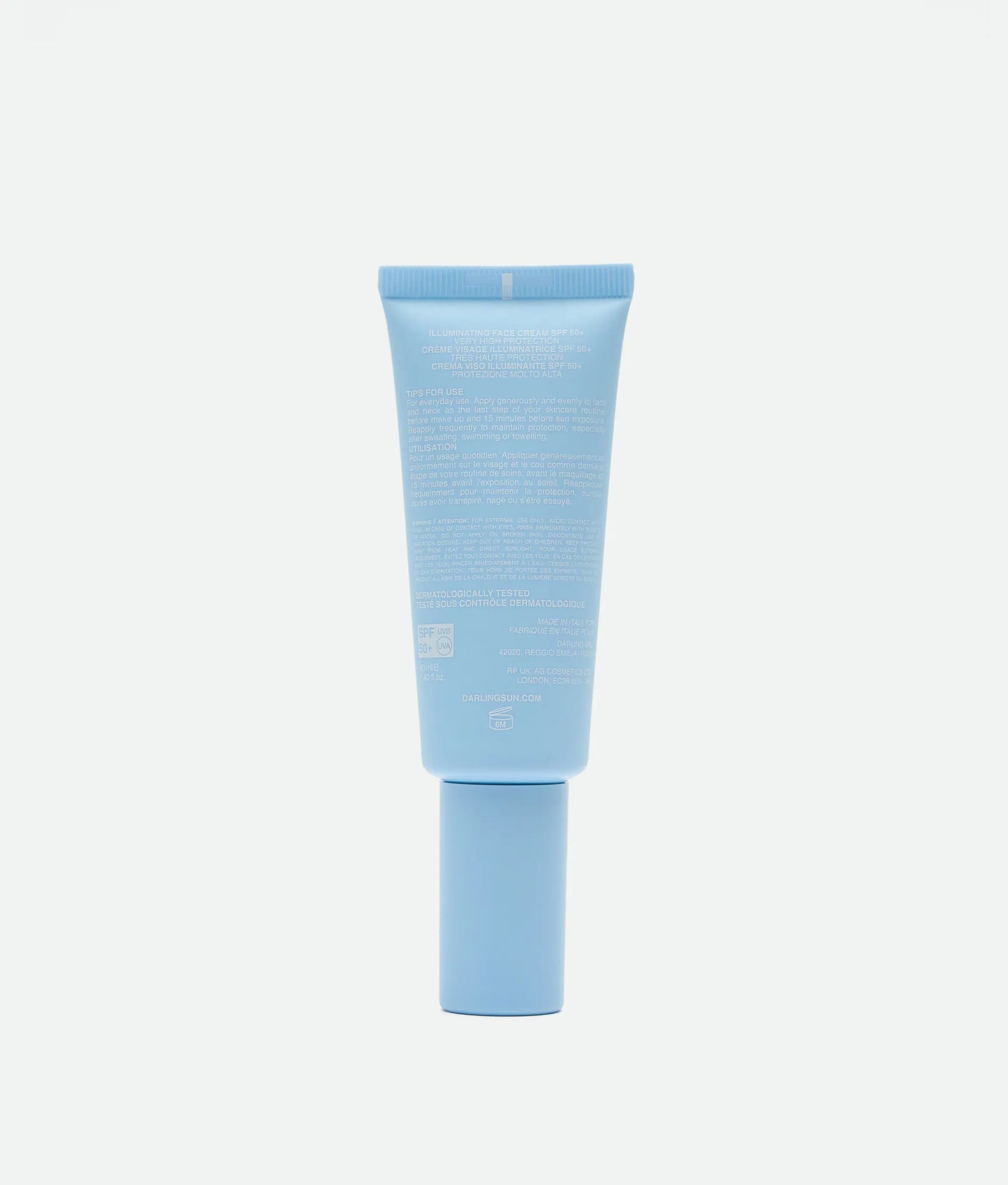Сонцезахисний крем для обличчя та декольте SPF 50+ Glowy Screen Face Sunscreen SPF 50+ DARLING 40 ml