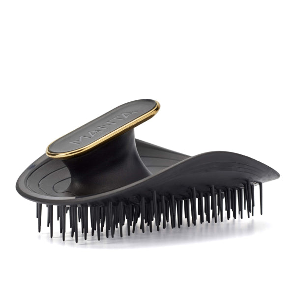 Щітка для волосся чорна Manta Brush Black/Gold