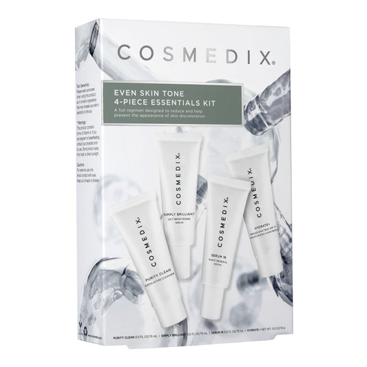 Even Skin Tone Kit Purity Clean, Simply Brilliant, Serum 16, Hydrate+ Cosmedix