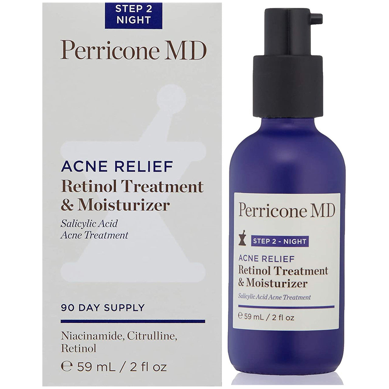 Blemish Relief Retinol Treatment & Moisturizer - Нічна сироватка з ретинолом для проблемної шкіри Perricone MD 59 ml