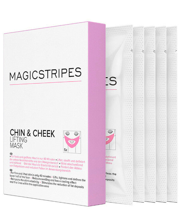 CHIN+CHEEK LIFTING MASK BOX Маска з ефектом ліфтингу для підборіддя та щік Magicstripes 5 шт
