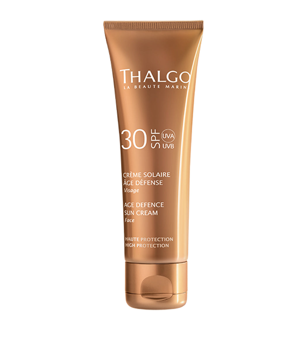 Гіалуроновий сонцезахисний крем для обличчя SPF 30 Age Defence Sunscreen Cream SPF30 Thalgo 50 ml