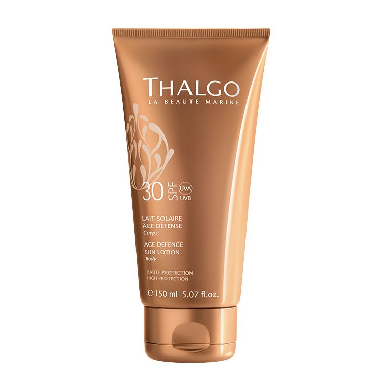 Сонцезахисний лосьйон запобігає старінню шкіри, SPF 30 Age defence sun lotion Thalgo 150 ml