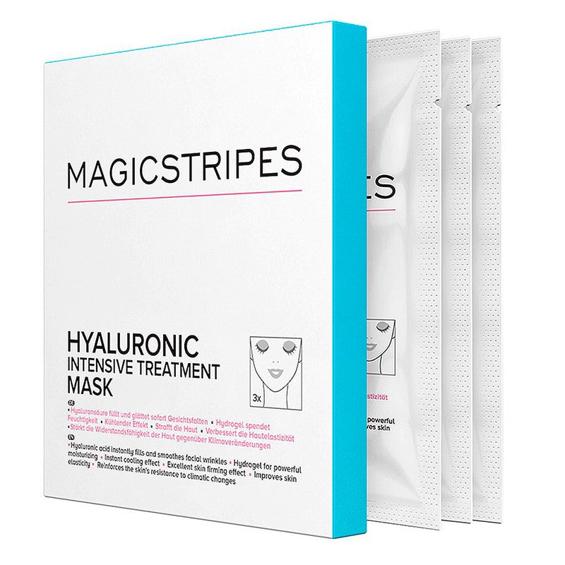 HYALURONIC TREATMENT MASK BOX Гідрогелева маска з гіалуроновою терапією. Magicstripes 3 шт