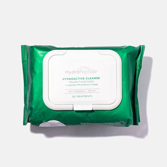 HydroActive Cleanse Micellar Facial Cloths – Міцелярні серветки для обличчя HydroPeptide  30  шт