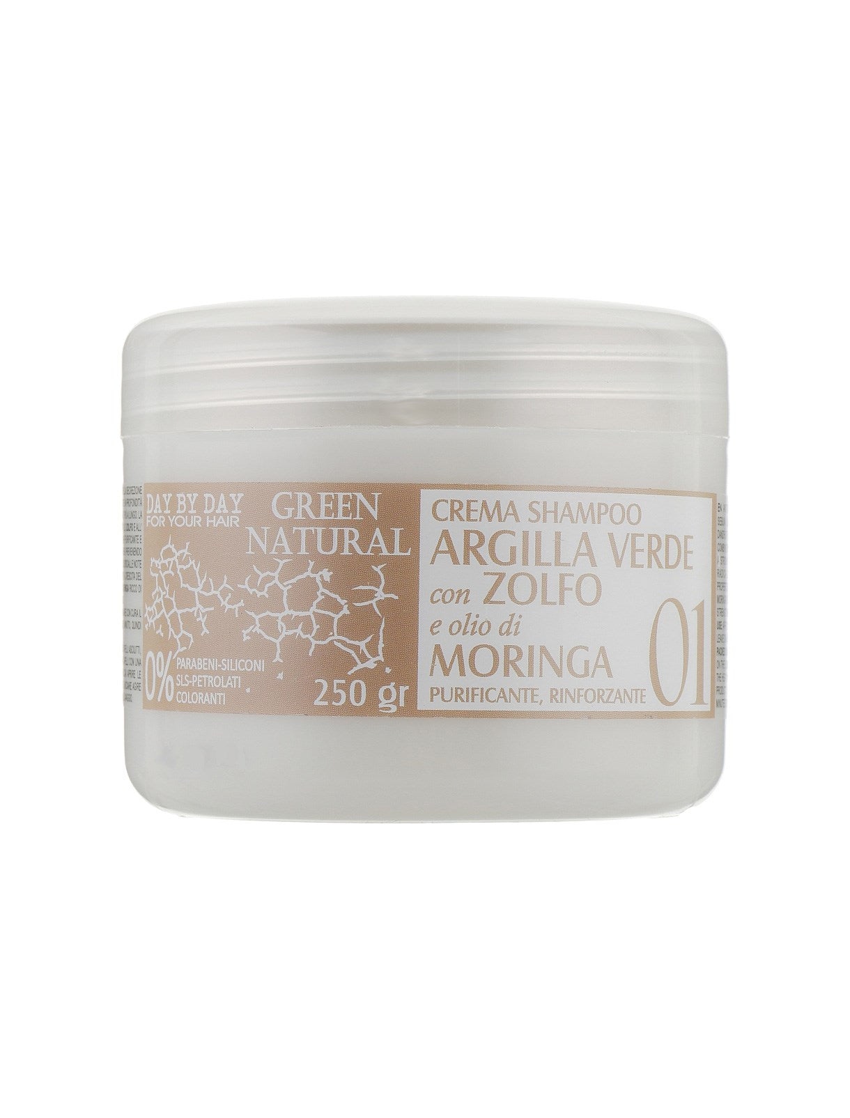 Крем-шампунь із зеленою глиною, біосіркою й олією моринги Alan Jey Green Natural Cream-Shampoo Orising  250  ml