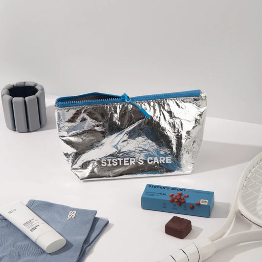 SISTER’S CARE COSMETIC BAG Косметичка для зберігання Sister's Aroma, сріблястий і синій