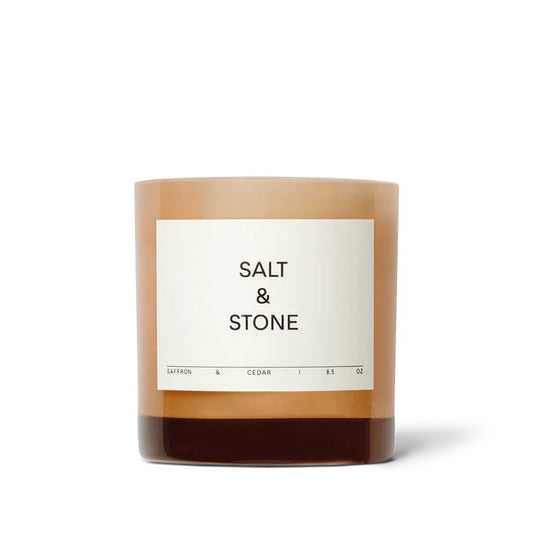 Соєва свічка з ароматом шафрану та кедру Candle Saffron & Cedar  240g SALT & STONE