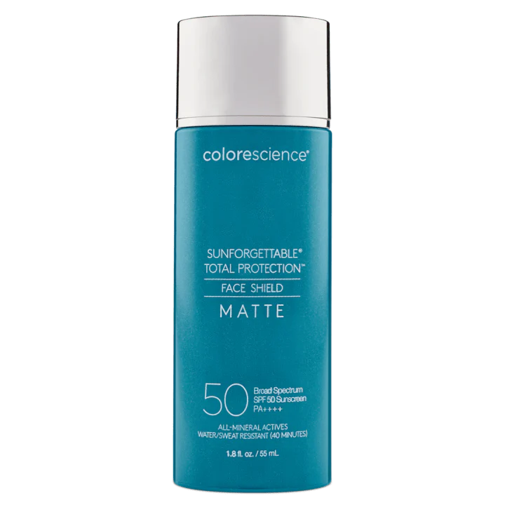 Sunforgattable® Total Protection™ Face Shield Matte SPF 50 | Сонцезахисний крем для обличчя SPF 50 з матуючим ефектом Colorescience
