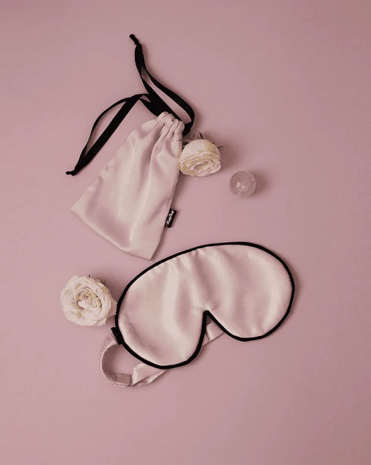 ШОВКОВА МАСКА ДЛЯ СНУ ROSY DROP