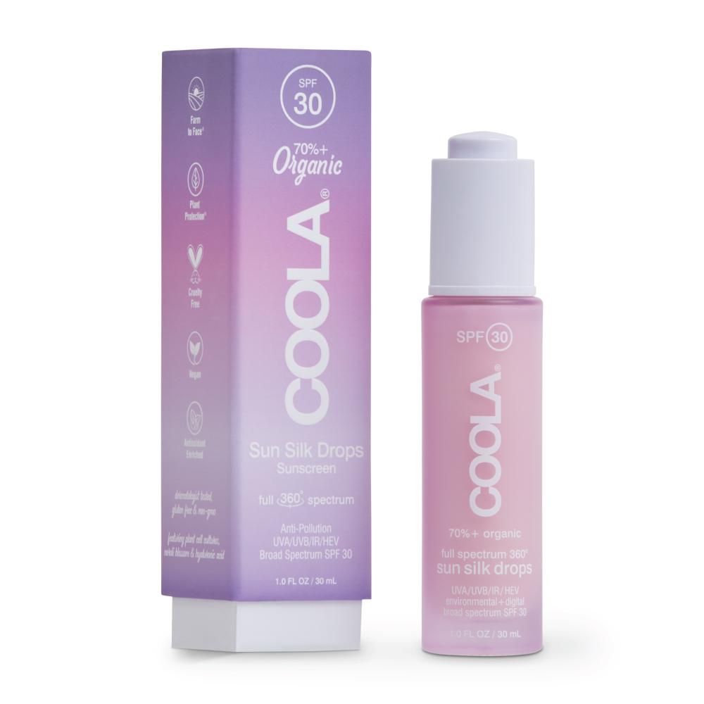 Сонцезахисні краплі для обличчя SPF 30 Coola  30  ml